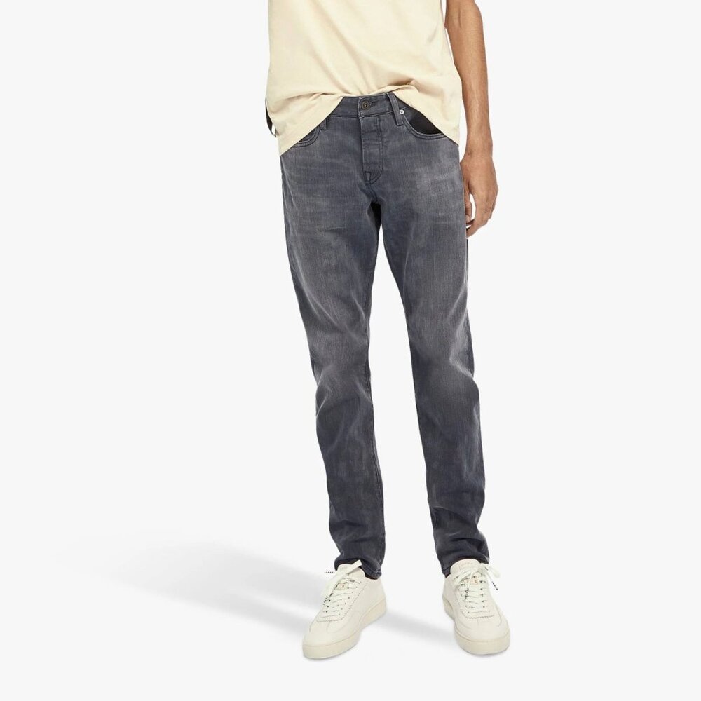 Scotch‎ & Soda Mens 31 x 30 Ralston Jeans Gray Regular Slim Straight Fit Denim